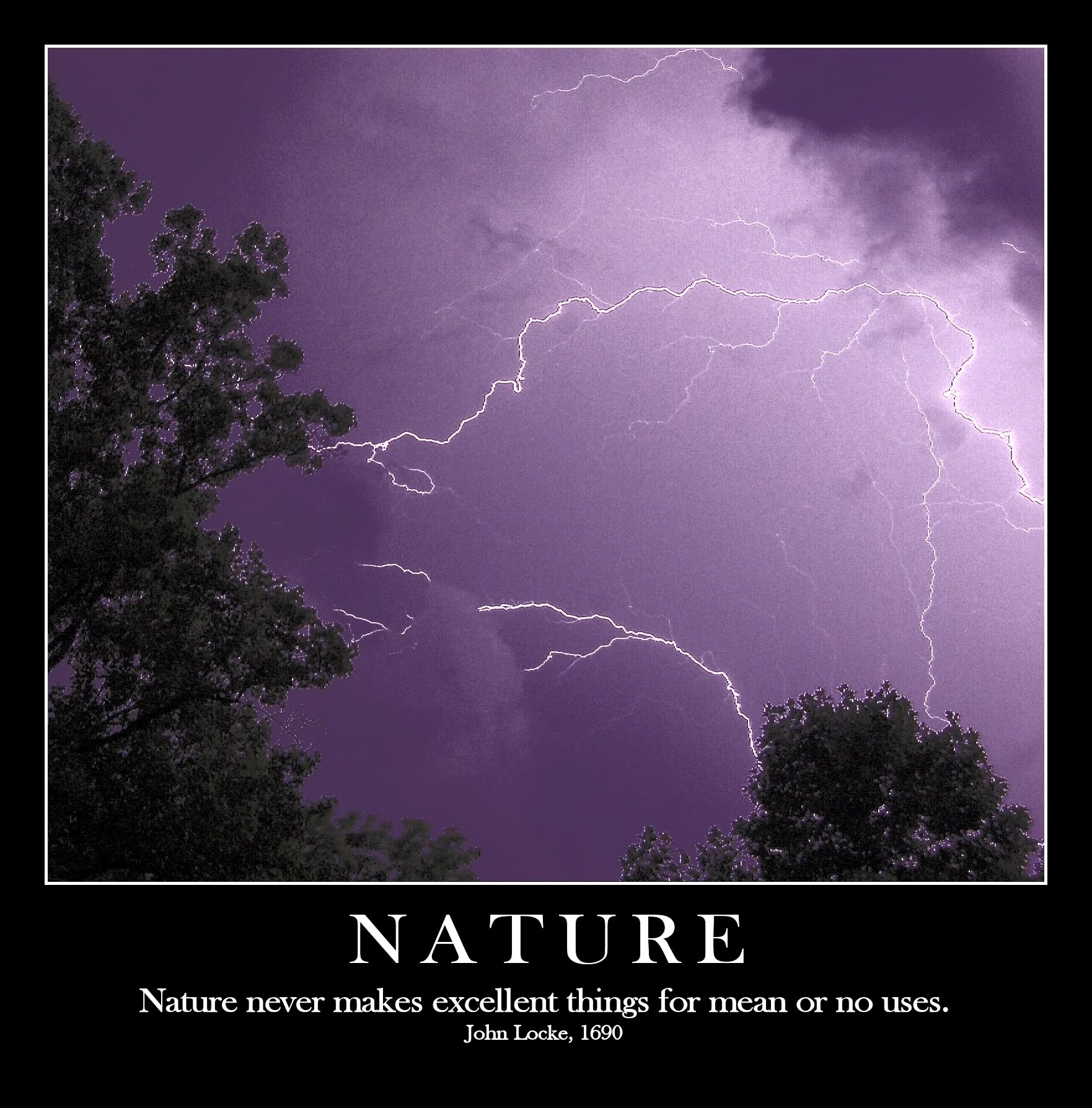 Lightening Nature Poster
