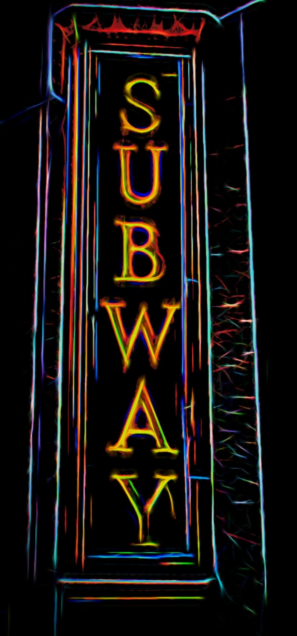 Neon Subway Sign