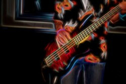 Blazing Guitarist by Kathy McCabe