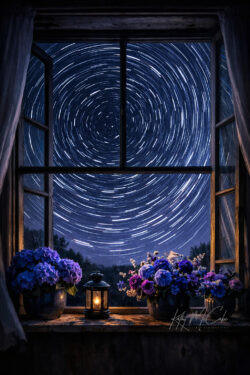 Star Trail in the Window: